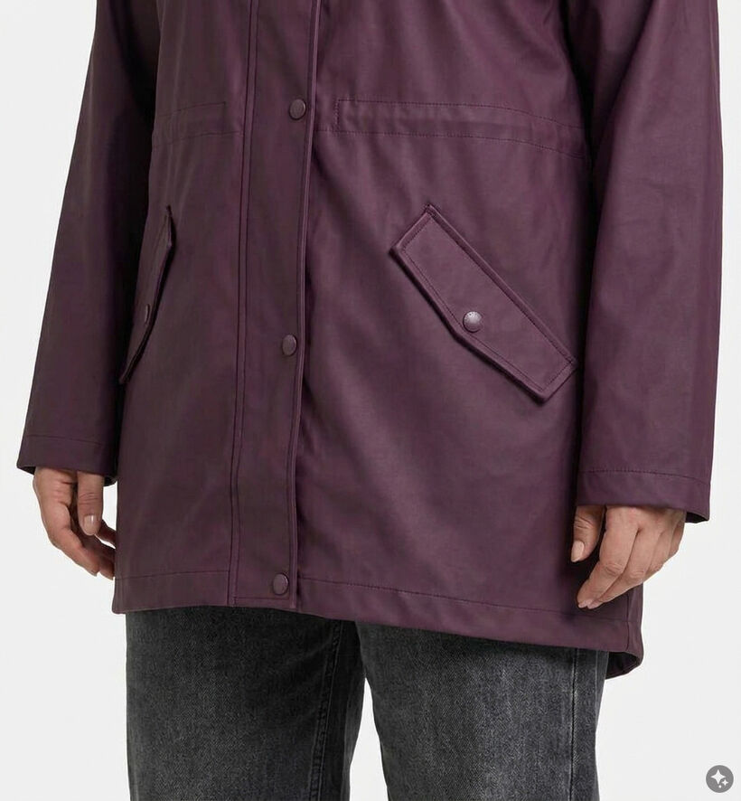 Vero Moda Curve Malou Bordeaux Regenjas voor dames (378138)