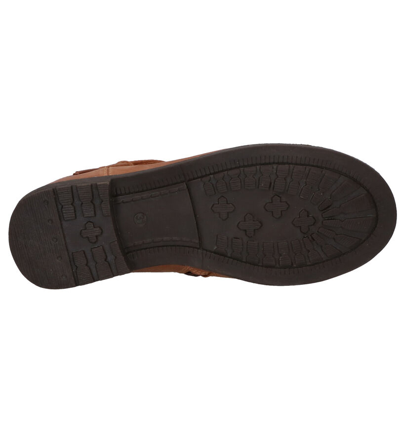 Milo & Mila Cognac Korte Laarzen in nubuck (261276)