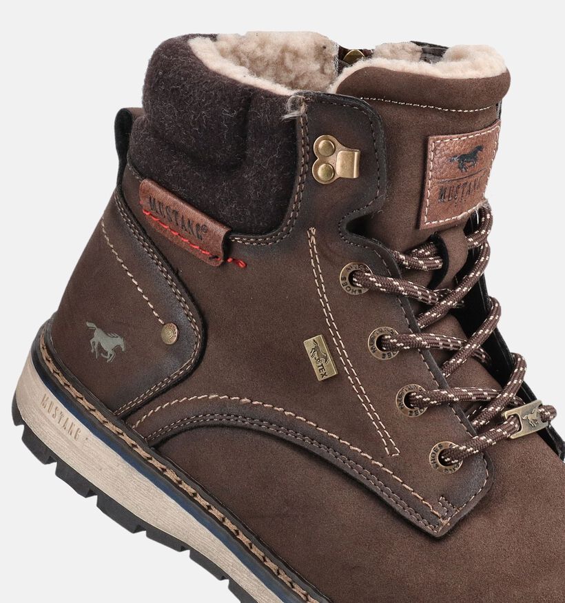 Mustang Donkerbruine Boots met Veters voor heren (378973)
