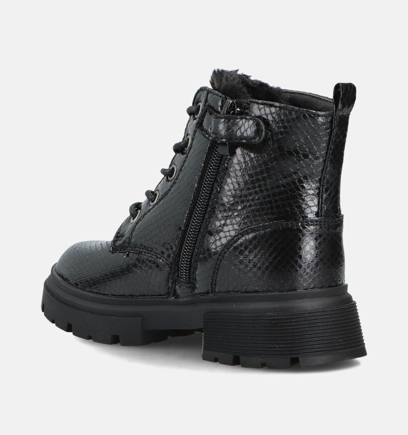 Milo & Mila Zwarte Veterboots voor meisjes (362974)