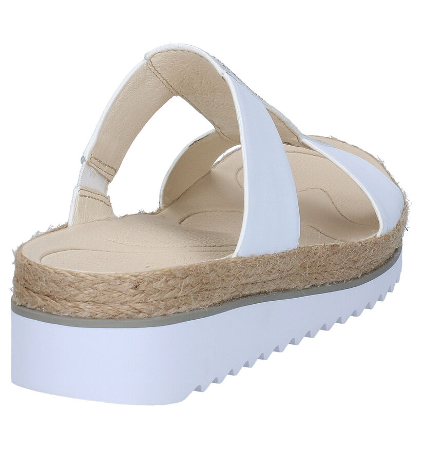 Gabor Best Fitting Witte Slippers in leer (265862)