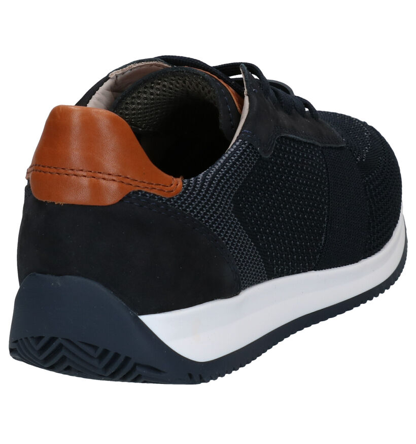 Ara Lisboa Fusion4 Blauwe Veterschoenen in daim (307711)