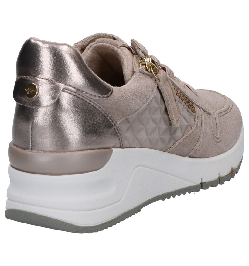 Tamaris Taupe Sneakers in daim (265683)