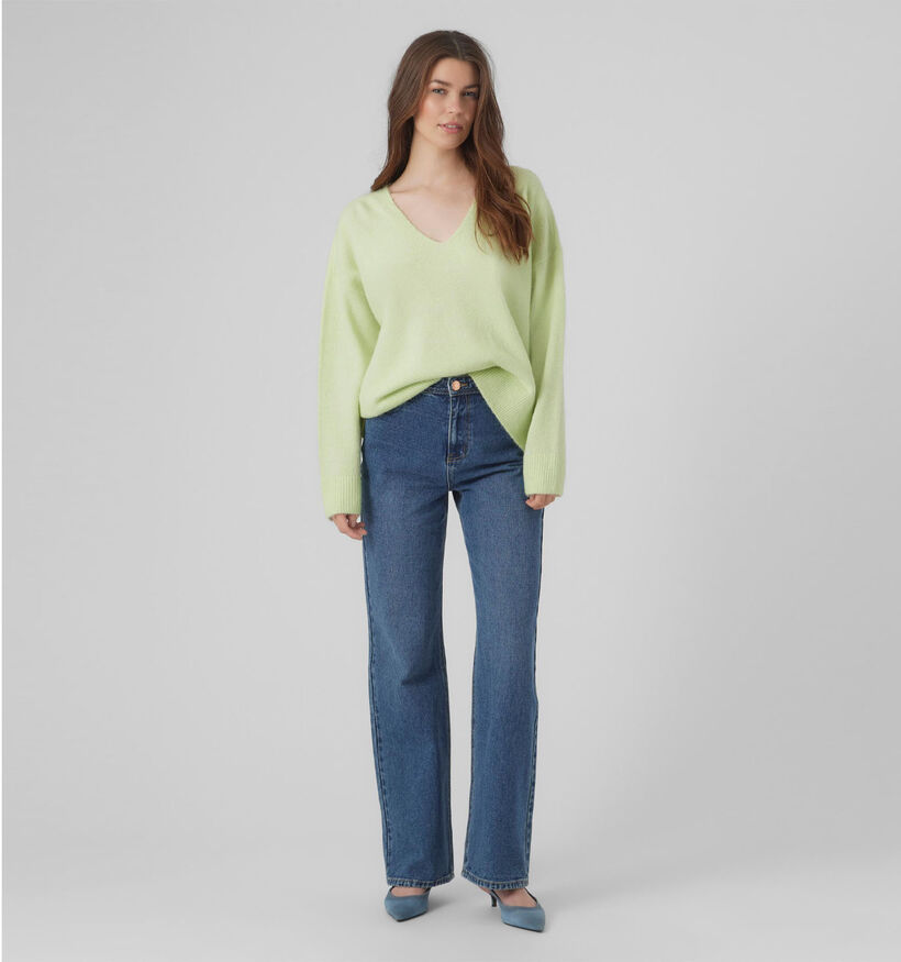 Vero Moda Philine V-neck Pull en Vert pour femmes (335325)