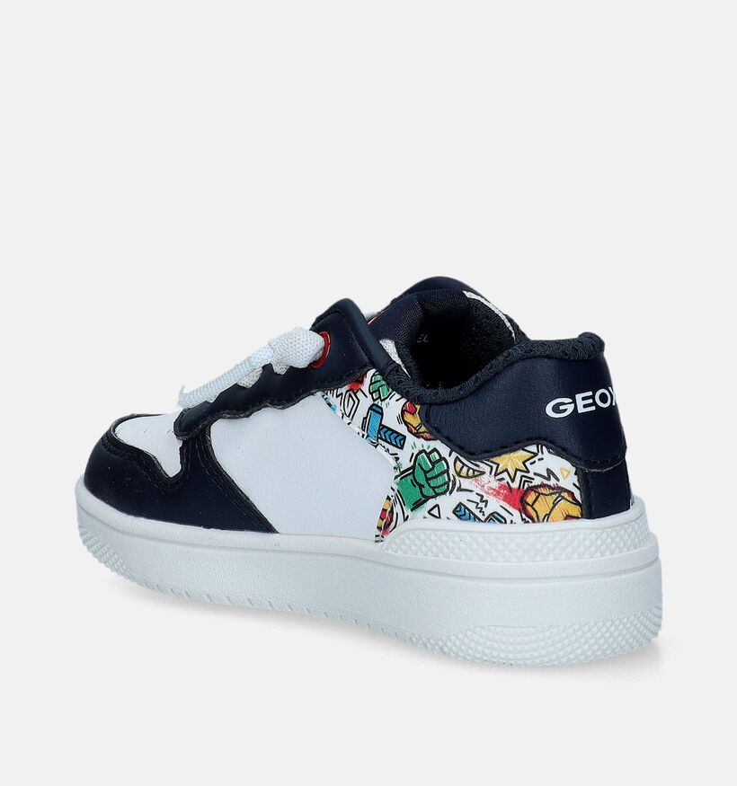 Geox Washiba Marvel Witte Veterschoenen voor jongens (339674)