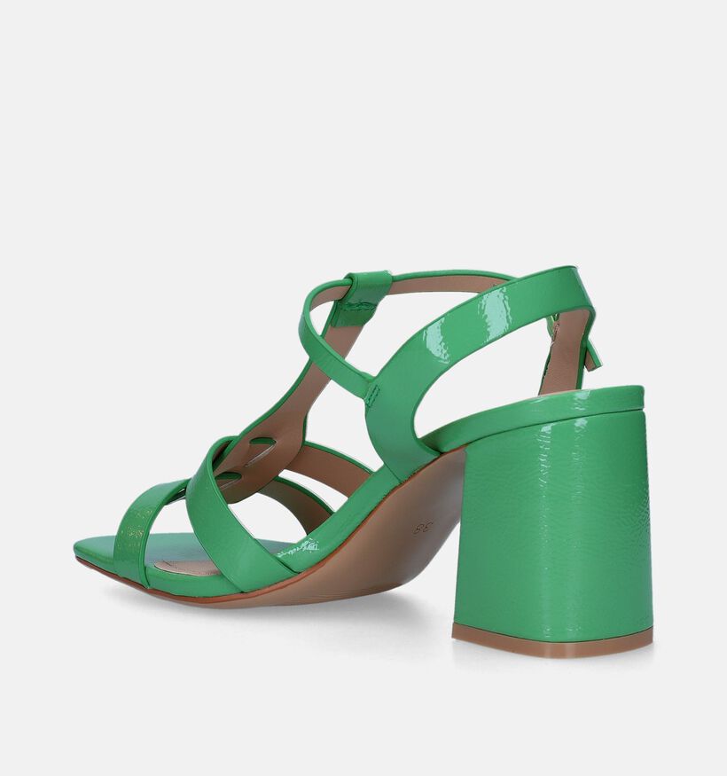 Signatur Sandales avec talon en Vert pour femmes (340312)