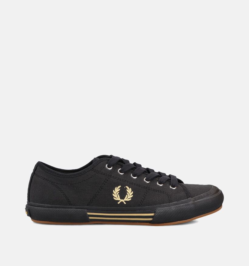 Fred Perry Vintage Tennis Canvas Zwarte Veterschoenen voor heren (368925)