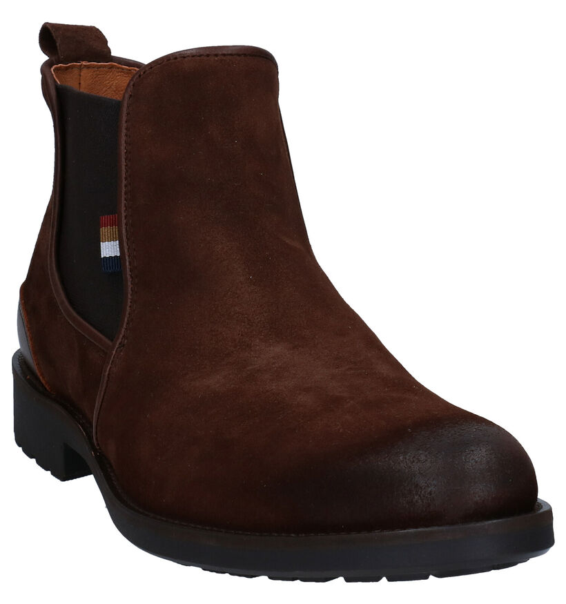 Via Borgo Bruine Chelsea Boots in nubuck (280923)