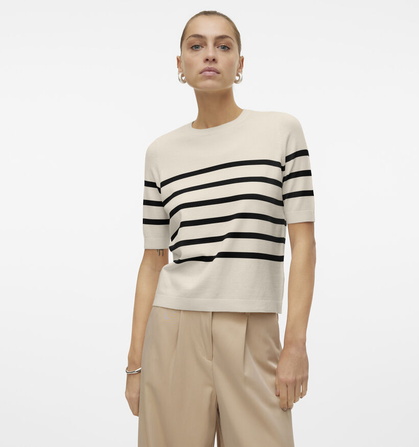 Vero Moda Saba Pull en Beige pour femmes (352204)