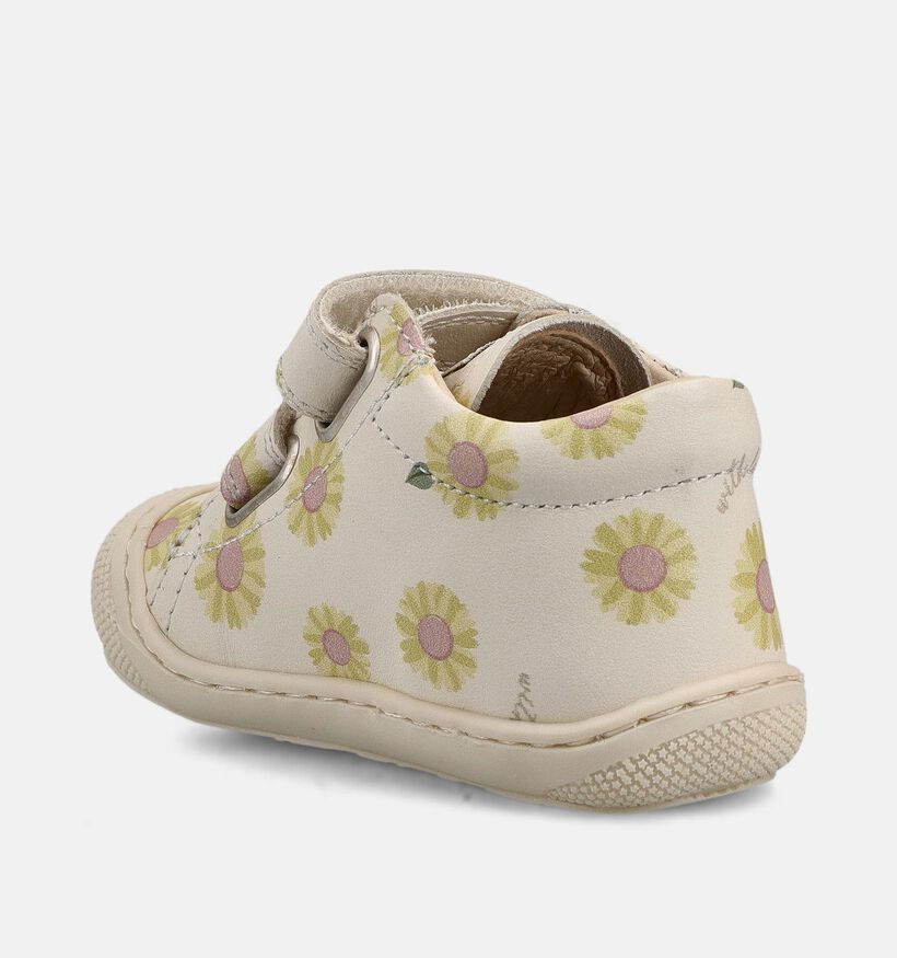 Naturino Cocoon VL Calf Witte Babyschoenen voor meisjes (371575) - geschikt voor steunzolen