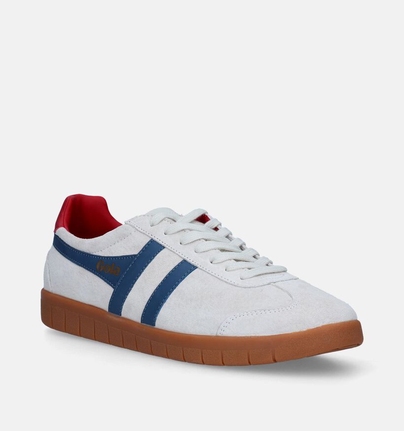 Gola Hurricane Suede Baskets en Bleu pour hommes (336320) - pour semelles orthopédiques