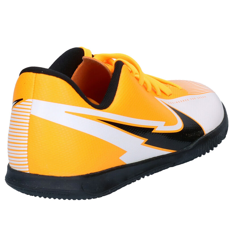 Nike JR Mercurial Oranje/Witte Sportschoenen in kunstleer (277502)