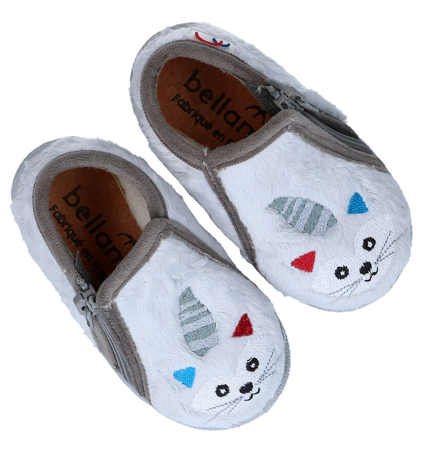 Bellamy Pantoufles pour bébé en Gris clair en textile (283976)