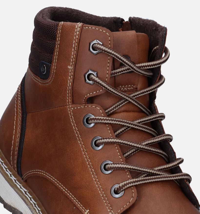 Bullboxer Cognac Hoge Schoenen voor heren (328658) - geschikt voor steunzolen