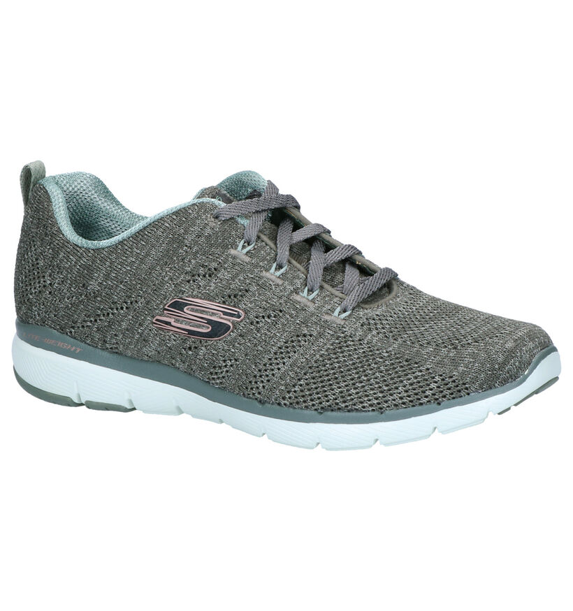 Skechers Flex Appeal Baskets en Noir en textile (293949)