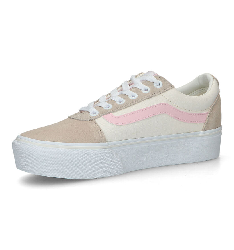 Vans Ward Platform Beige Sneakers voor dames (321163)