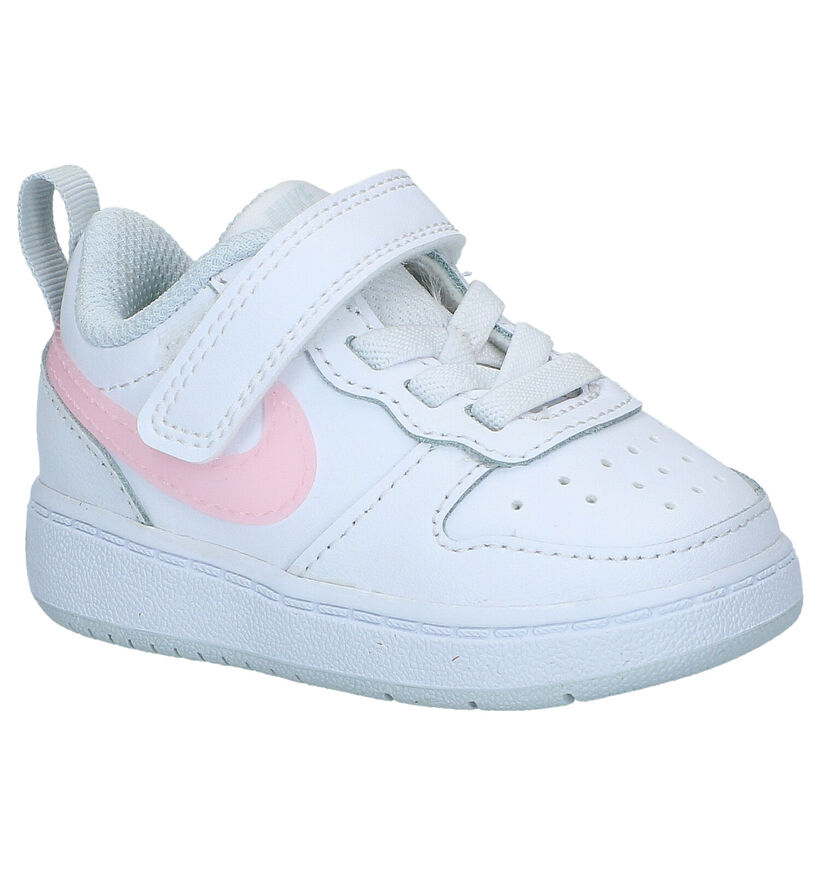 Nike Court Borough Baskets en Blanc en cuir (284453)