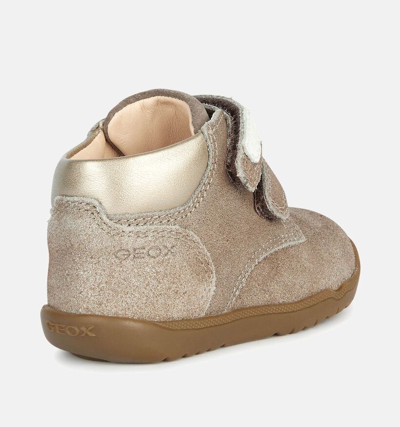 Geox Macchia Shiny Gouden Velcroschoenen voor meisjes (361903) - geschikt voor steunzolen