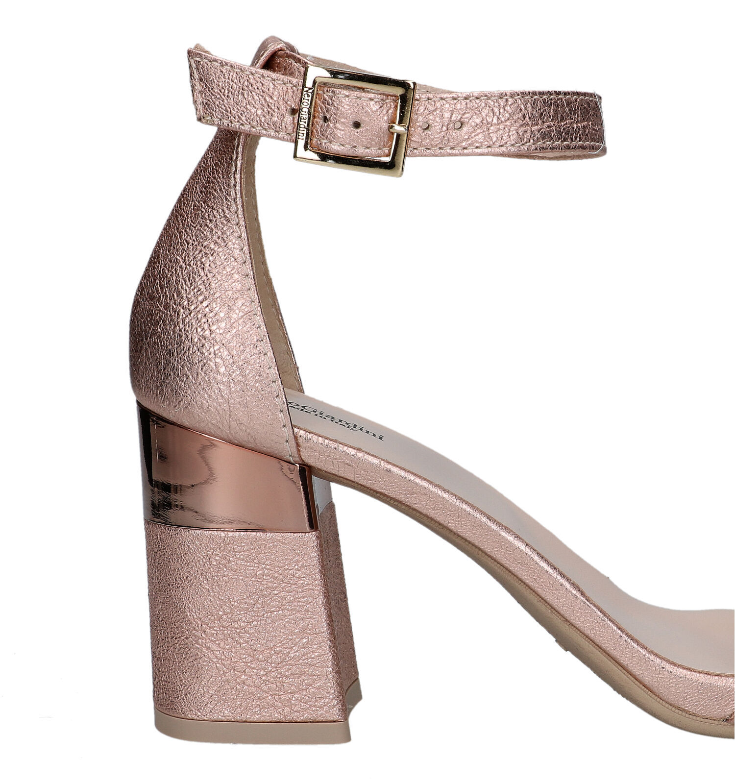 Roze sandalen shop met blokhak