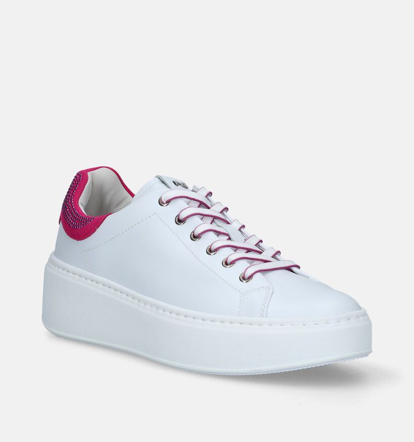 NeroGiardini Witte Sneakers voor dames (337185) - geschikt voor steunzolen