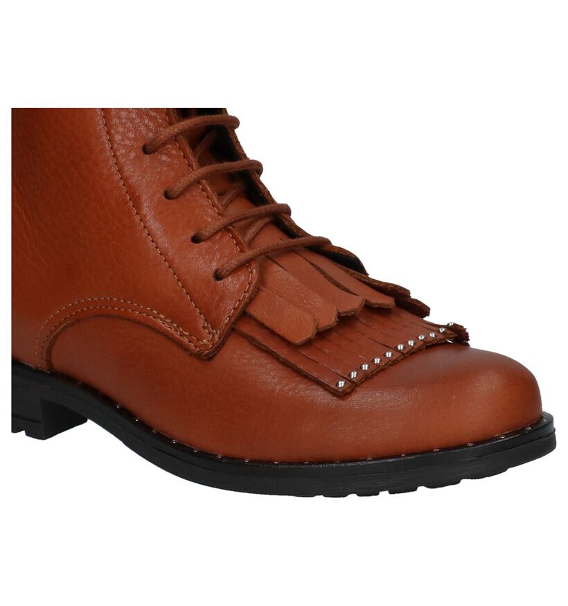 Bana & Co Bottines Cognac in leer (230876)