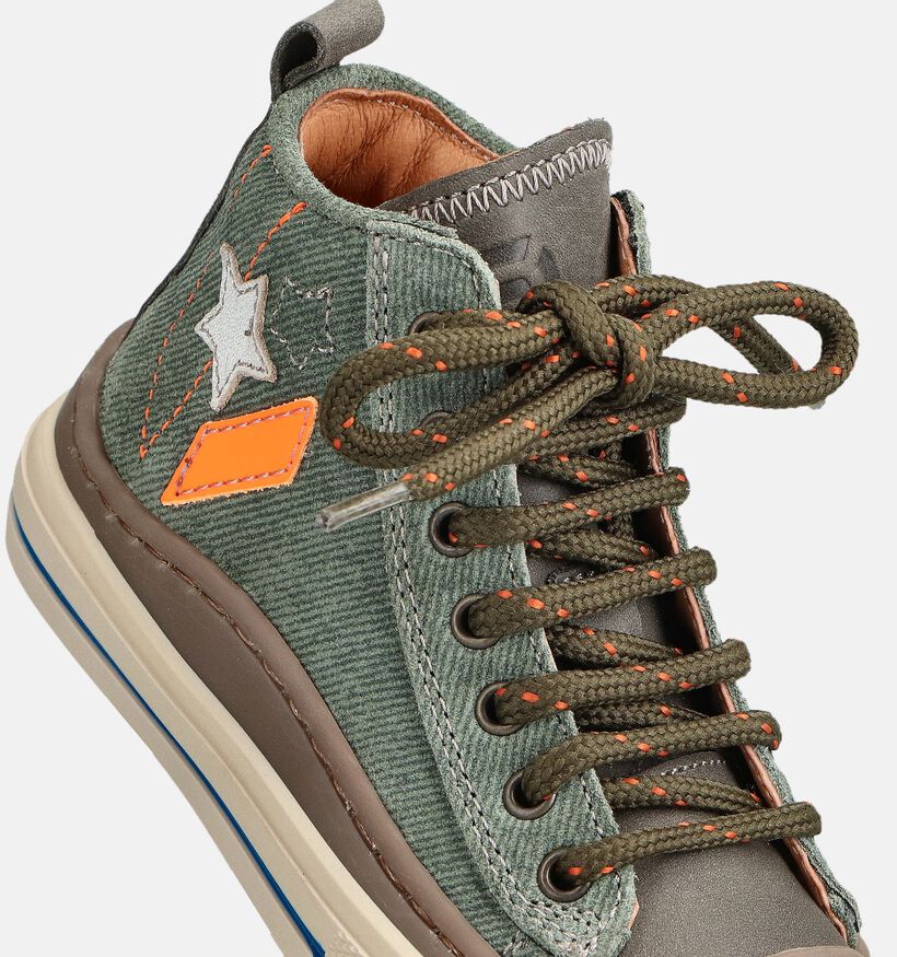 FR by Romagnoli Chaussures hautes en Kaki pour garçons (364838) - pour semelles orthopédiques