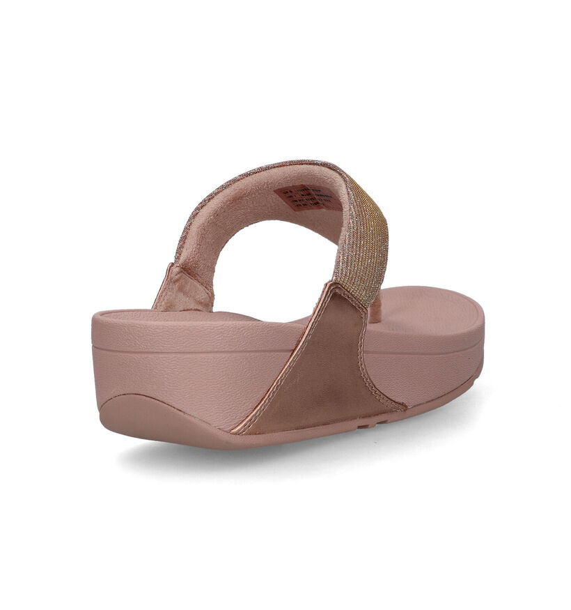 FitFlop Lulu Tongs en Or rose pour femmes (320471)