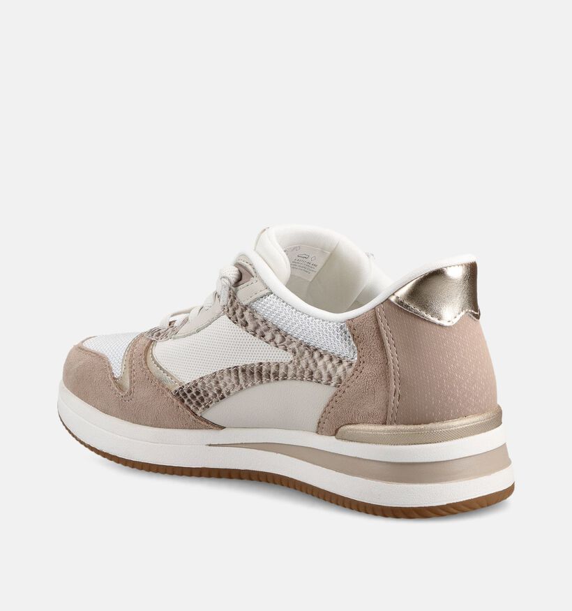 Tamaris Comfort Donkerbeige Veterschoenen voor dames (367851) - geschikt voor steunzolen