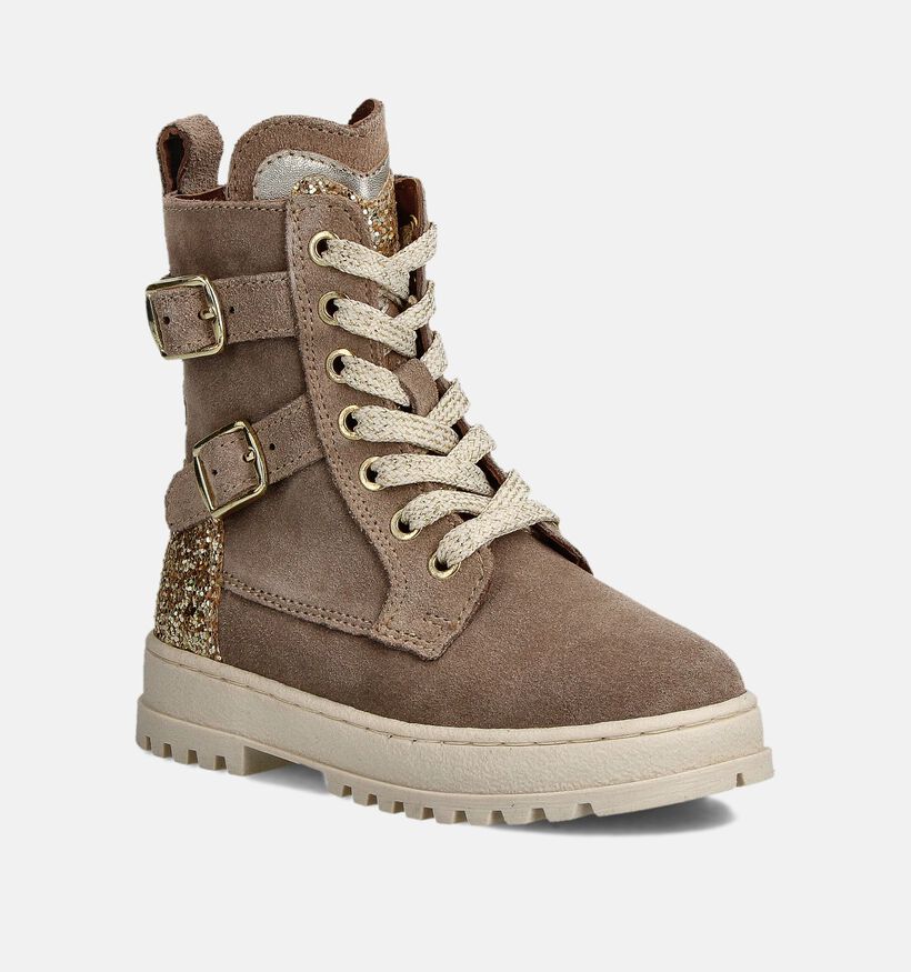 Milo & Mila Chaussures hautes en Taupe pour filles (362941)