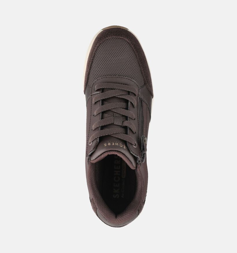 Skechers Billion Flex Luxe Donkerbruine Sneakers voor dames (376927) - geschikt voor steunzolen