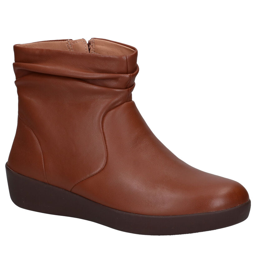 FitFlop SkateBootie Leather Cognac Enkellaarzen in leer (279825)