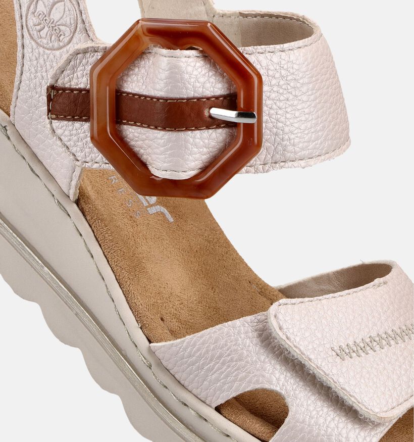 Rieker Parelmoer Sandalen met Sleehak voor dames (370453)