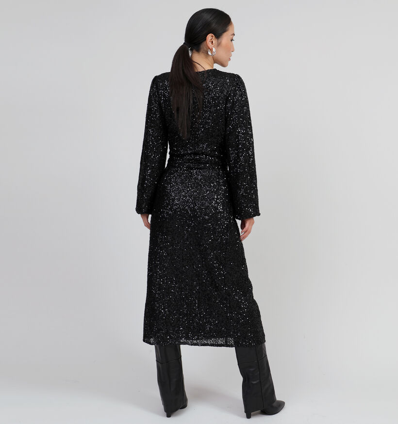 Minus Manja Zwarte Midi jurk voor dames (349970)