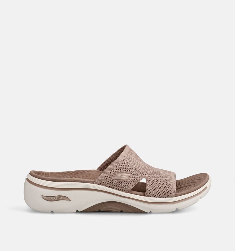 Skechers Go Walk Arch Fit 2.0 Dakota Nu-pieds en Marron pour femmes (371242)