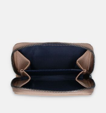 Laurent David Petite maroquinerie Cognac/Taupe