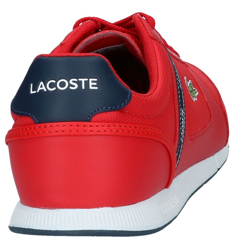 Rode Sneakers Lacoste Menerva Sport in kunstleer (239376)