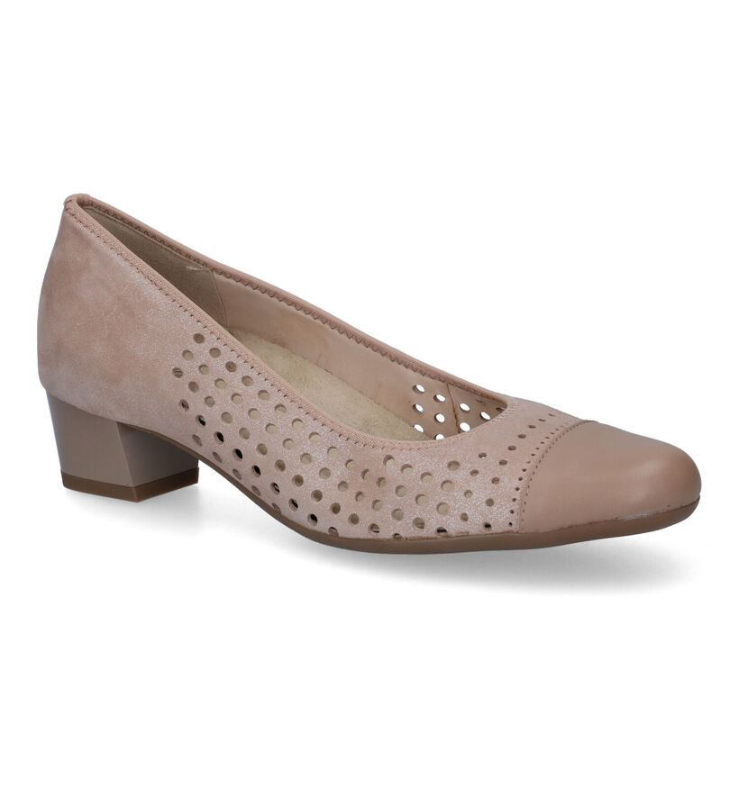 Ara Nizza Beige Pumps in nubuck (307696)