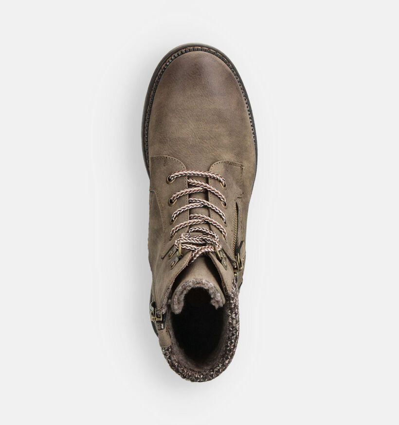 Relife Boots à lacets en Taupe pour femmes (363307)