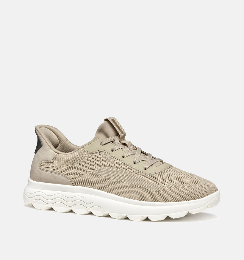 Geox Spherica Plus Bruine Veterschoenen voor heren (353851) - geschikt voor steunzolen