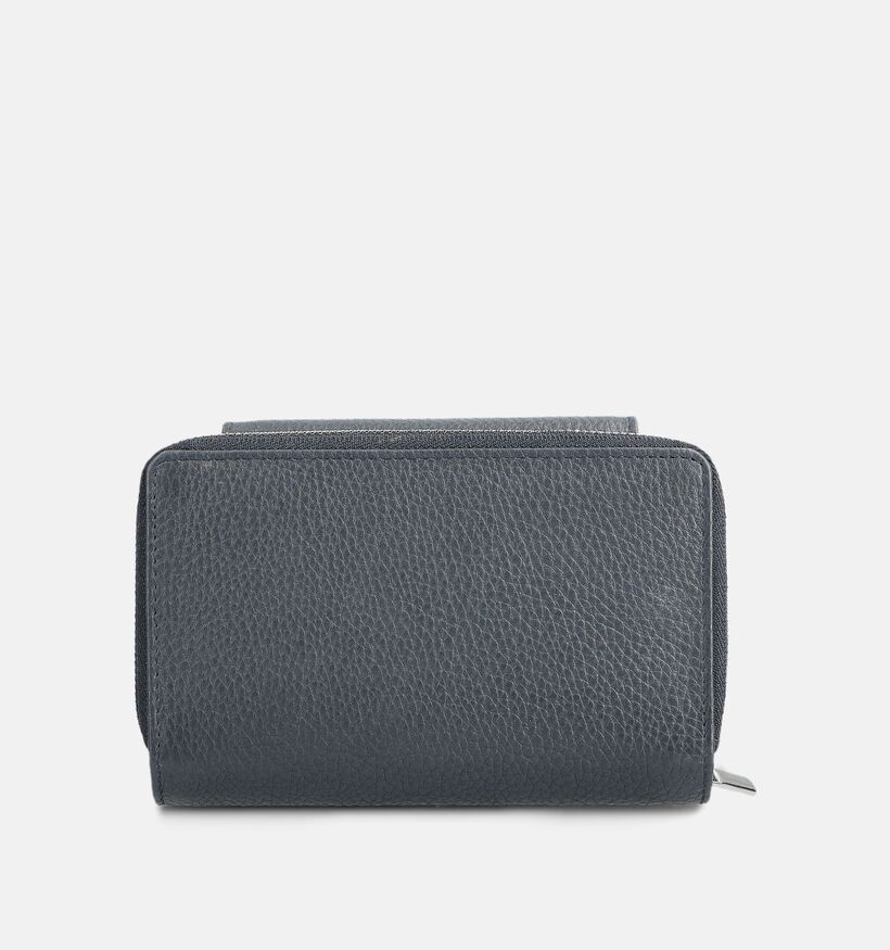 Crinkles Porte-monnaie zipp&eacute; en Bleu fonc&eacute; pour femmes (373878)