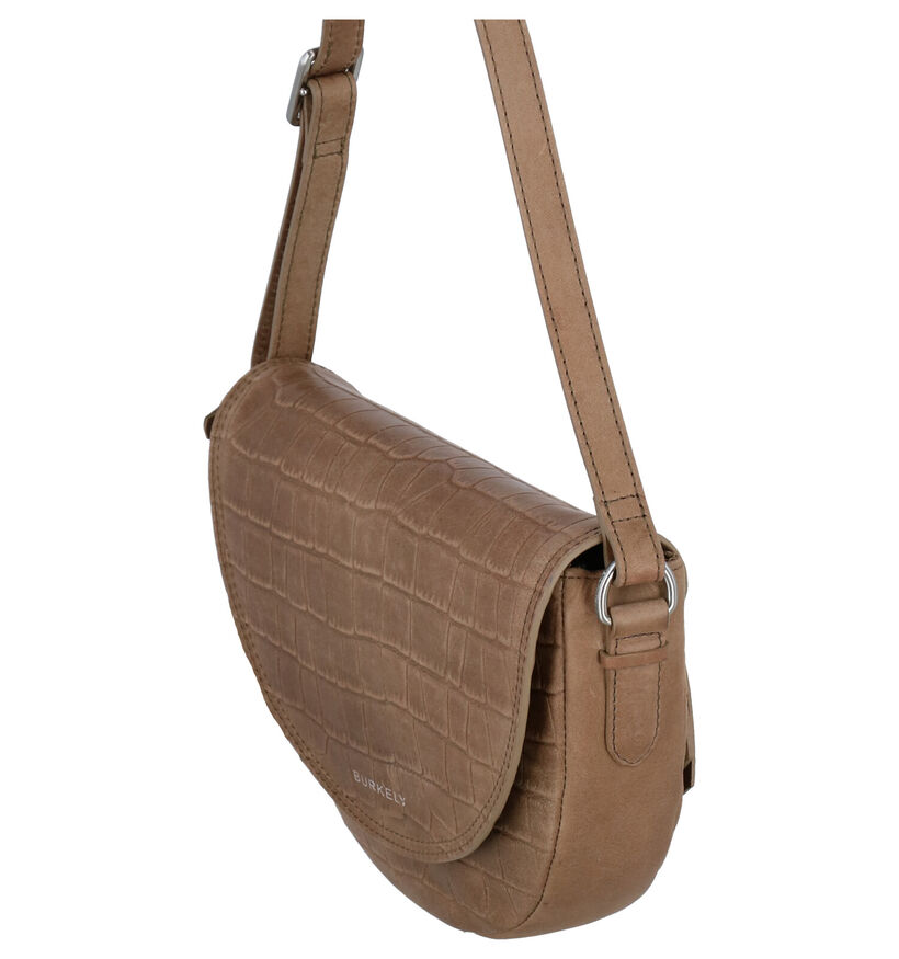 Burkely Croco Caia Kaki Crossbody Tas in leer (297519)