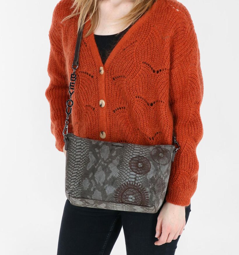 Desigual Taupe Crossbody Tas in kunstleer (279938)