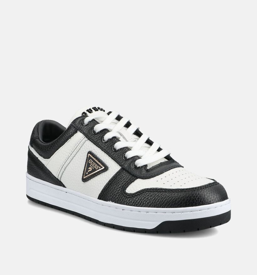 Guess Uddent5 Witte/Zwarte Sneakers voor heren (375735) - geschikt voor steunzolen