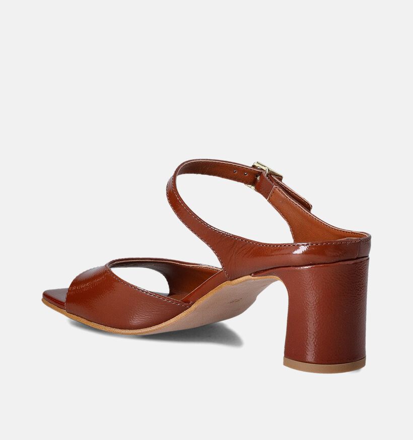 Laurent David Cognac Sandalen met hak voor dames (357836)