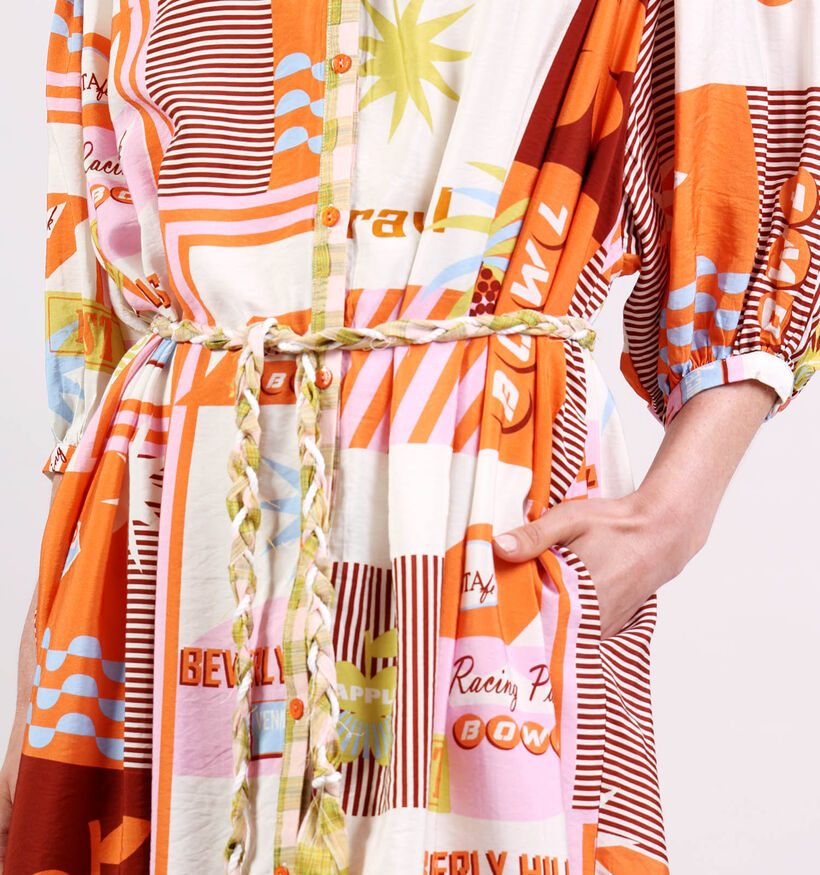 Ador&eacute; Alvae Oranje/Multi Lange Jurk voor dames (379151)