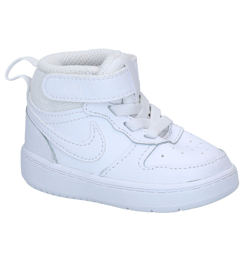 Nike Court Borough Zwarte Sneakers in kunstleer (293613)