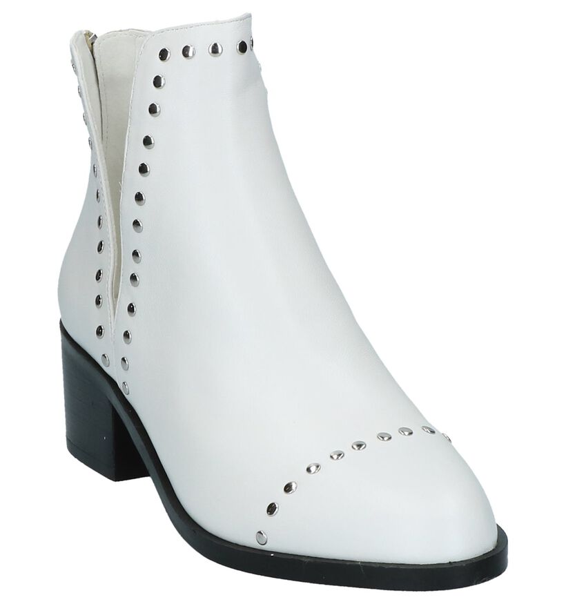 Steve Madden Conspire Bottillons en Blanc en cuir (225273)