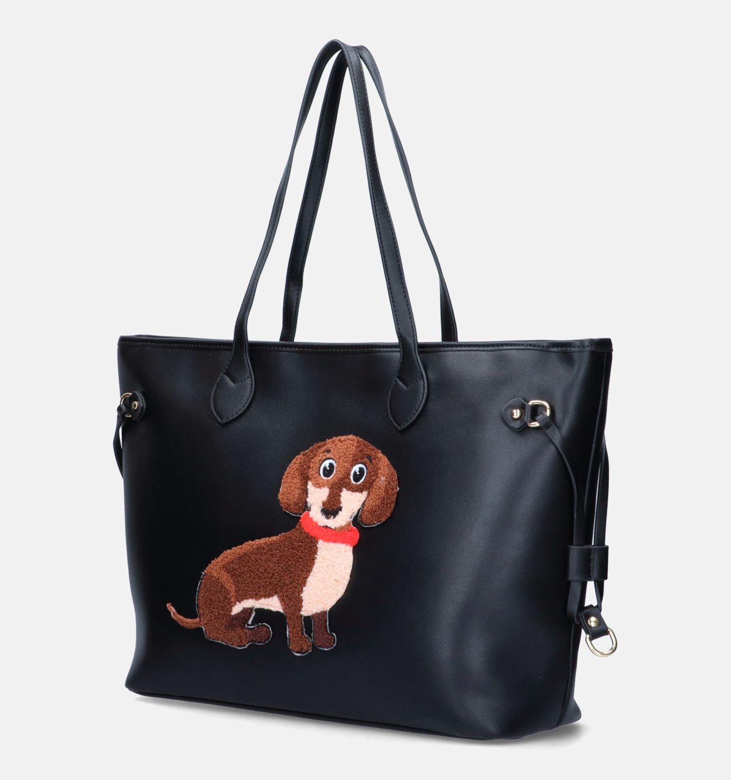 Laurent David Teckel Zwarte Shopper tas met rits Dames Shoppers Online op TORFS.BE