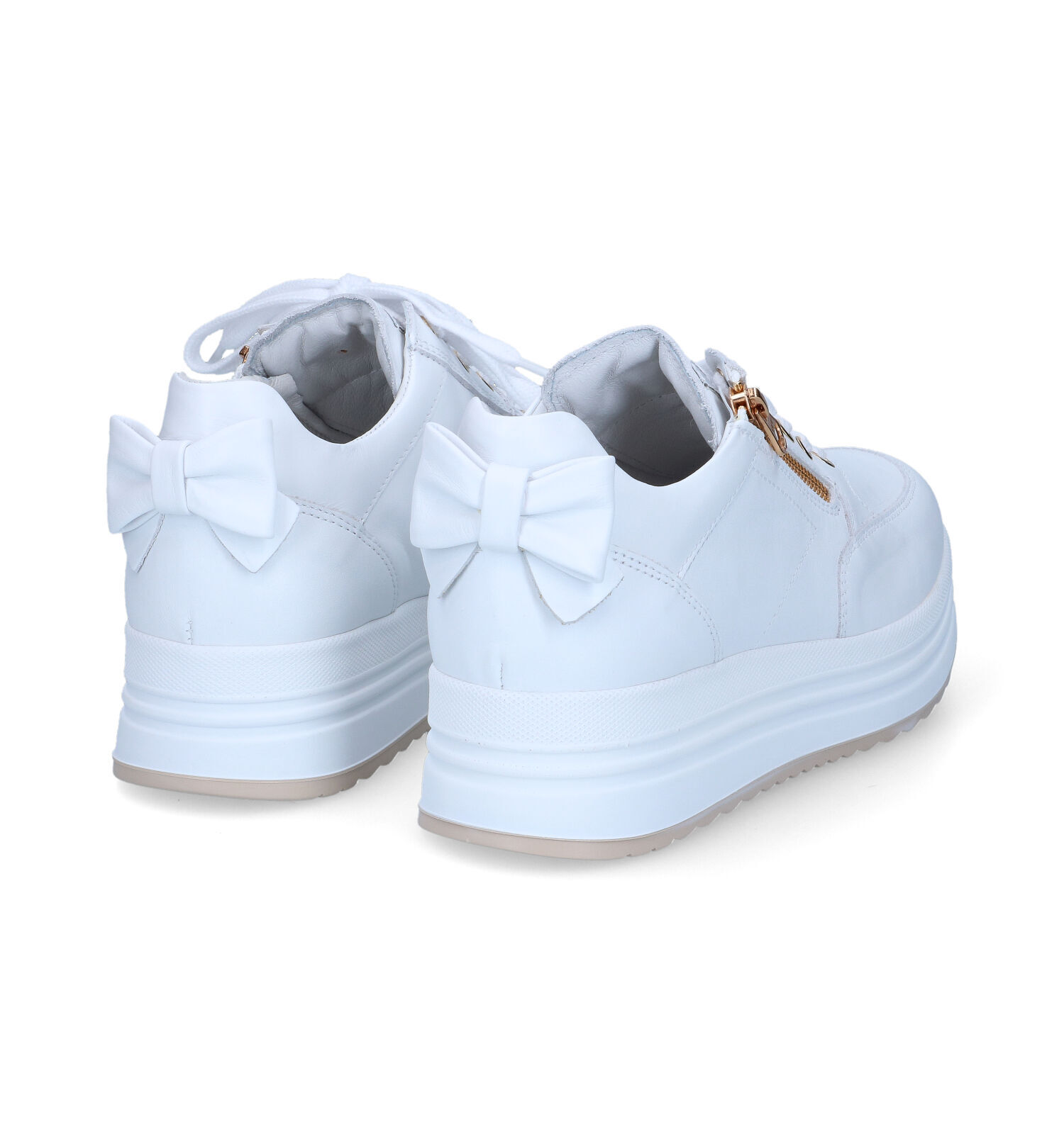 Witte platform shop sneakers dames