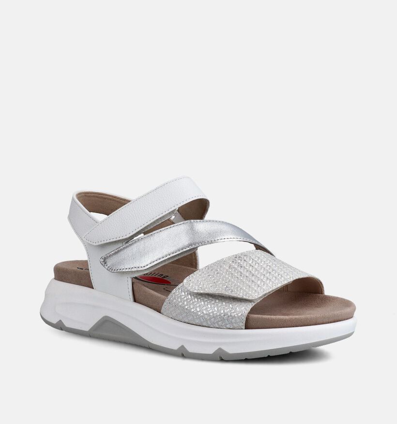 Gabor Rollingsoft Sandales en Argent pour femmes (368394) - pour semelles orthop&eacute;diques